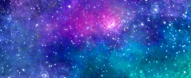 istock hand drawn illustration background of the universe in bright beautiful colors 1473686924