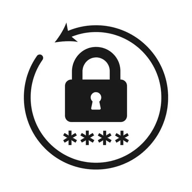 Vector illustration of Change password vector icon