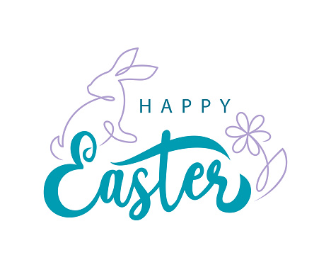 Happy Easter logo design.