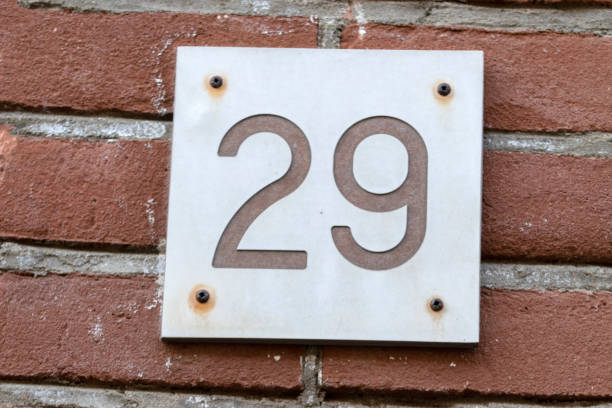 istock Close Up House Number 29 At Amsterdam The Netherlands 1473709820