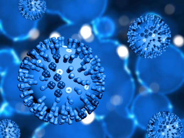 istock 3D medical background with flu virus cells 1473710578