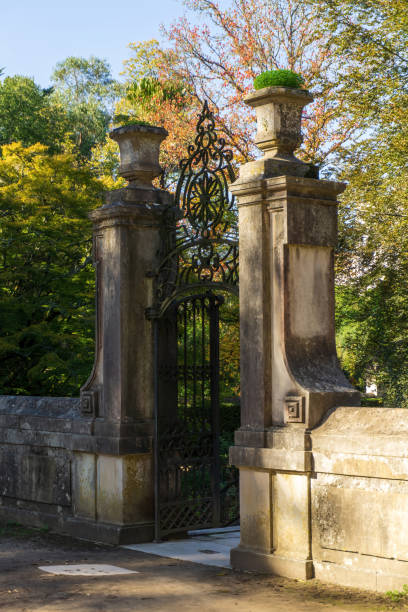 istock Ancient gate in the botanical garden 1473715576
