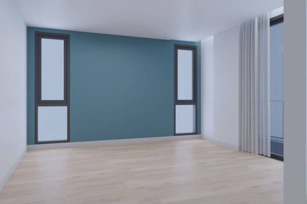 istock Empty room interior with white mock up for bedroom 1473722320