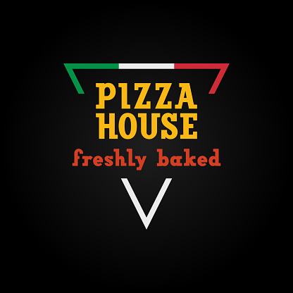 Pizzeria template, design emblem or badges for cafes, fast food restaurants, or delivery pizza, vector illustration 10EPS