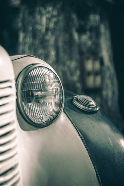 istock Old fasioned retro car headlight 1473724674