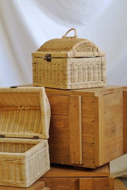 istock Antique chests made of woven bamboo 1473727874