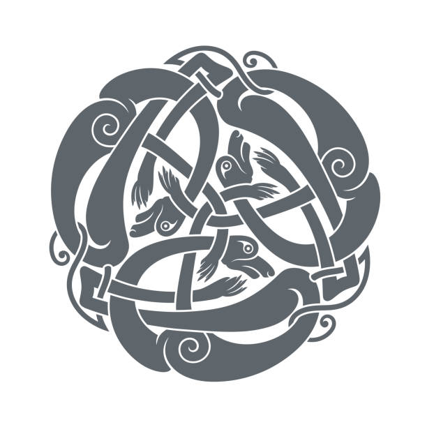 vektor keltischer kreisknoten. alte ethnische ornamente - celtic knot illustrations stock-grafiken, -clipart, -cartoons und -symbole