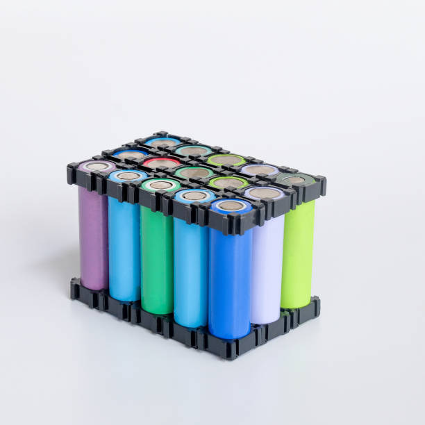 AA batteries, close-up.