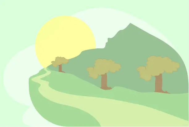 Vector illustration of mountain background