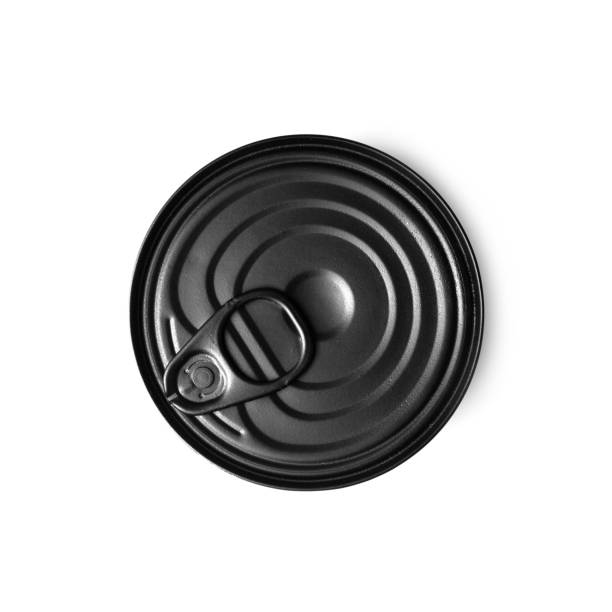 istock Tin can isolated on white background top view 1473744469