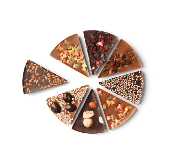istock Chocolate pizza isolated on white background 1473744639