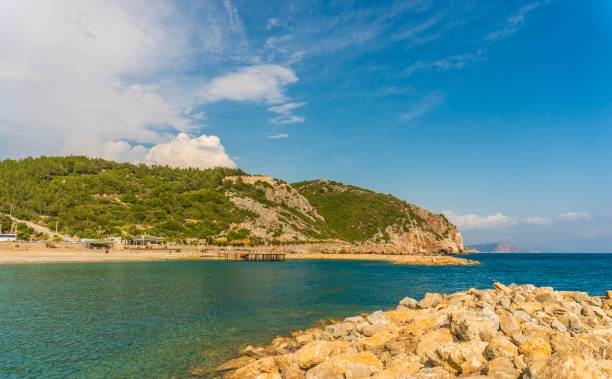 istock Rock and sea view in Alanya, Turkey 1473745418
