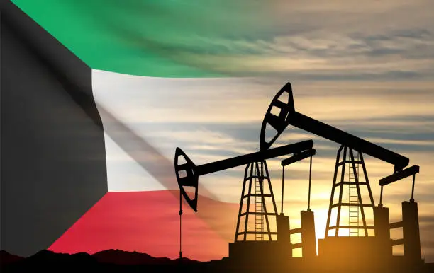 Vector illustration of Kuwait Oil Industry concept
