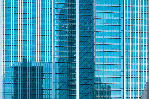 istock Looking up view of office building, Tokyo 1473747679