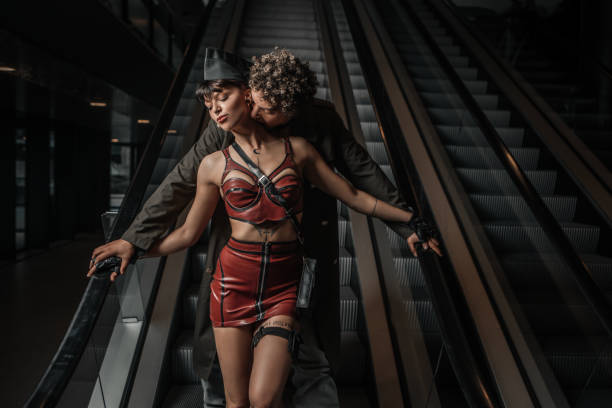 istock Beautiful diverse couple saying goodbye 1473762501