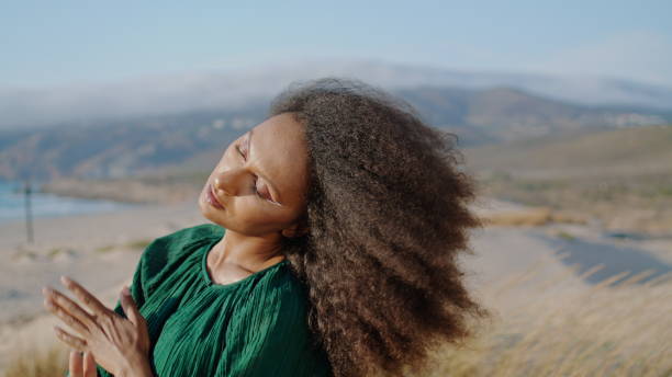 istock Closeup woman performing desert sand. Professional dancer moving gracefully. 1473763595