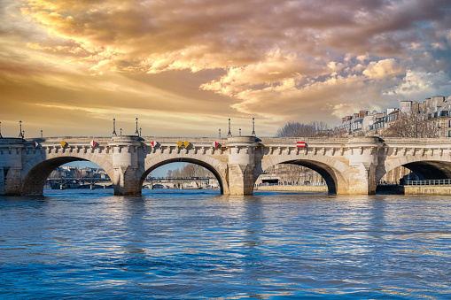 Paris, the Pont-Neuf on the Seine, typical view
