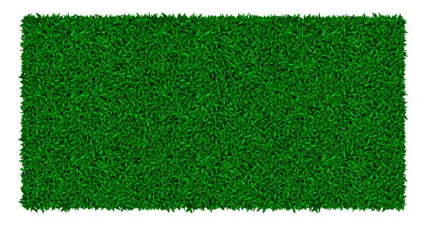 Vector illustration of Green astro turf mat with grass texture