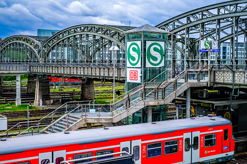 Munich, Germany - June 6: the central bus station at the Hackerbruecke in Munich on June 6, 2022