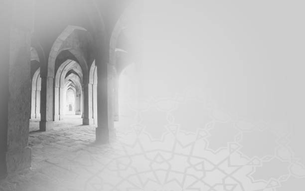 istock Ramadan Kareem simple minimalism soft grey background. Greeting for Ramadan Mubarak, Eid Mubarak. Happy Ramadan, Happy Eid Greeting Card Idea. Holy Month. Copy Space. 1473768022