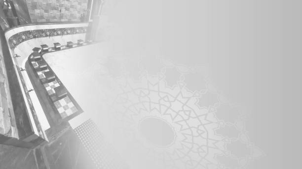 istock Ramadan Kareem simple minimalism soft grey background. Greeting for Ramadan Mubarak, Eid Mubarak. Happy Ramadan, Happy Eid Greeting Card Idea. Holy Month. Copy Space. 1473768026