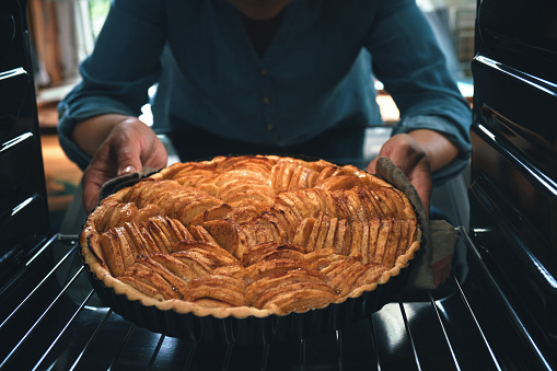 Preparing Apple Pie in Domestic Kitchen