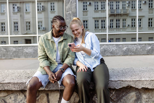 istock A diverse couple resting from walk 1473781267