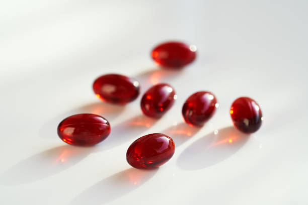 istock Krill oil pills on white background 1473781294