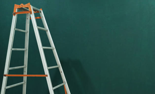 istock Stairs on a green background 1473785624