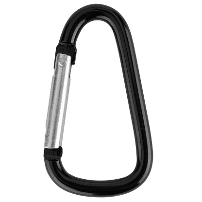 carabiner for keys, keychains, on a white background in insulation