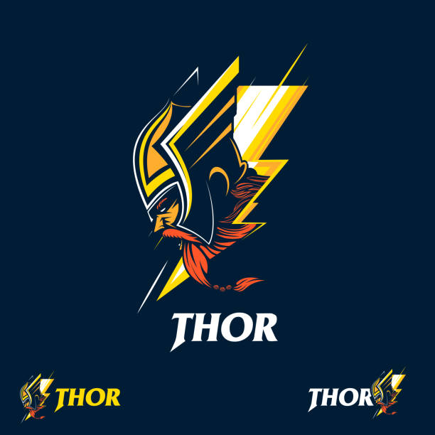 Thor head symbol vector art illustration