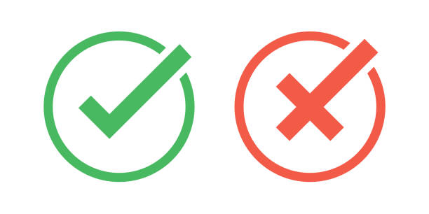 istock Checkmark and cross icons. Editable stroke. Vector graphic illustration. For website design, logo, app, template, ui, etc. 1473793066