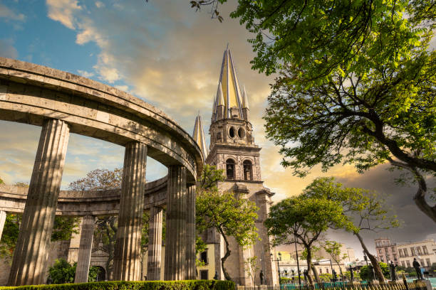 Metropolitan Cathedral. Architecture and monuments of the city of Guadalajara, Jalisco, Mexico. Daytime shots.