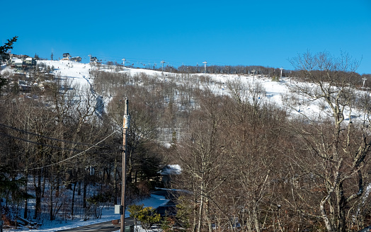 winter and snow scenery near beech mountain north carolina