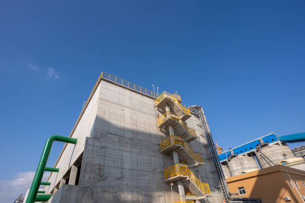 istock Part of the chemical plant building under construction 1473797521
