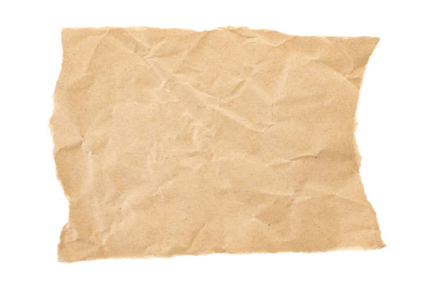 istock Brown Cardboard paper piece isolated on white background 1473798684