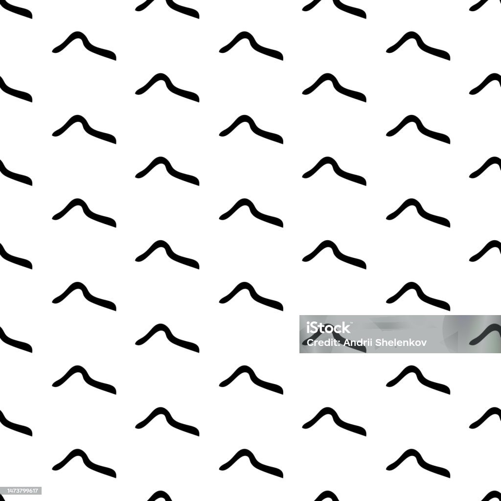 Squiggle Pattern Shape Seamless Pattern With Sketch Squiggle Stock Illustration - Download ...