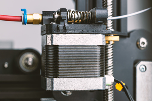 Modern stepper motor for various electrical equipment, 3D printer motor