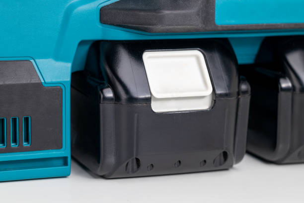 istock Batteries for power tools, lithium-ion batteries. cordless drill 1473800009