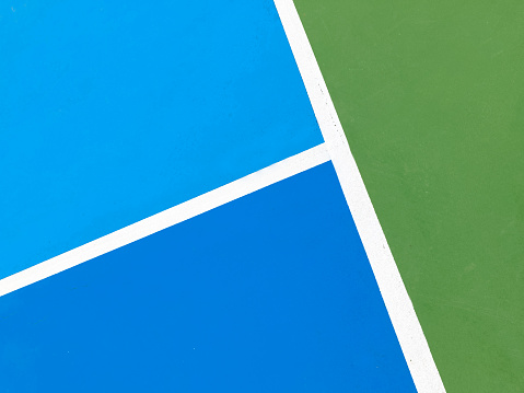 Sunny Pickleball Sports Court Close-Up Vibrant Colors