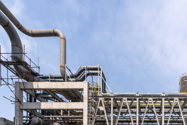 istock Scaffold and building frame of  factory under construction 1473806617