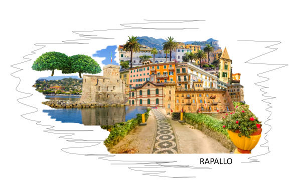 istock Travel view of town Rapallo at Italy 1473808237