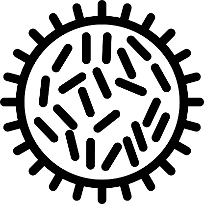 Epidemiology icon on white background. Bacteria sign. Microbiology symbol. flat style.