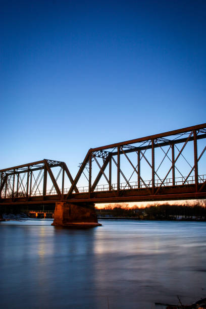 istock The Cedar Falls Railroad Bridge over Cedar River 1473830447
