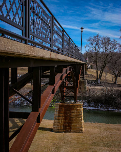 Walking bridge to Grant Park, Galena, Illinois