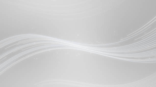Elegant abstract smooth swoosh speed gray wave modern white line background, glitter sparkle