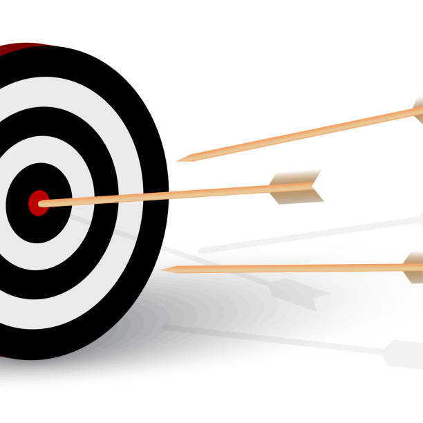 istock arrow target for marketing design. Sport concept. Accuracy winner. Sport game. Vector illustration. 1473835333