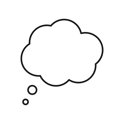 cloud message icon. Text message. Empty speech bubble. Vector illustration. EPS 10.