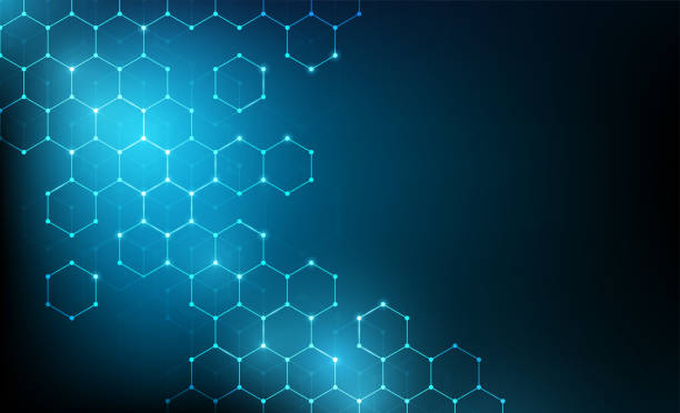 istock Abstract background consisting of set of hexagonal cells. Modern innovation communication technology business background. Background illustration vector. 1473841711