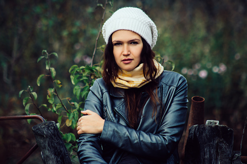 portrait of a girl in a straw hat. Natural beauty and lightness, boho style in a summer look.